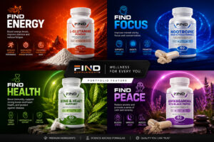 FIND Supplements – Product Graphic Design